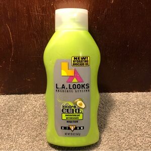 LA Looks Nutra Curl Perfect Curl Hair Gel, Level Mega 8 Hold, Clear, 20oz